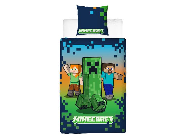 Parure de lit Minecraft avec Alex, Creeper et Steve