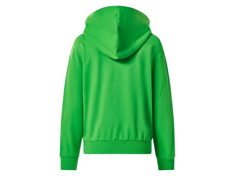 Sweat à capuche vert, vue arrière