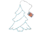 Silhouette de sapin de Noël LED avec boîtier à piles