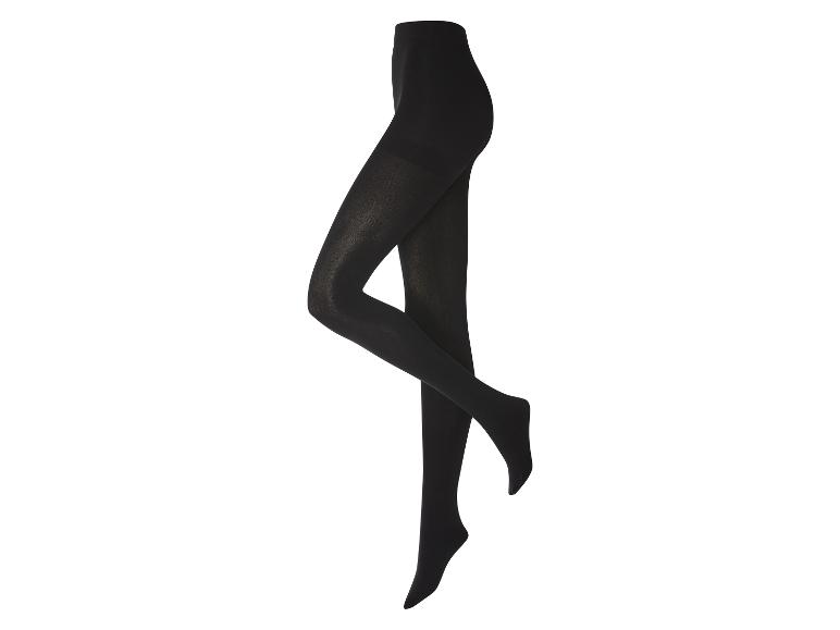 Collants noirs opaques sur un mannequin.