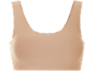 Soutien-gorge bralette beige sans couture.