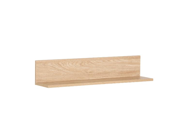 Étagère murale flottante en bois clair avec grain de bois