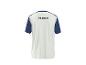T-shirt blanc à manches bleues avec le mot « FRANCE » au dos.
