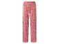 Pantalon de pyjama femme à motif cœurs noirs sur fond rose