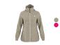 Sweat à capuche zippé beige texturé gaufré, avec deux échantillons de couleur.