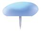 Lampe solaire bleue en forme de pierre, pour jardin.