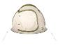 Tente Crivit beige et vert olive pour le camping.