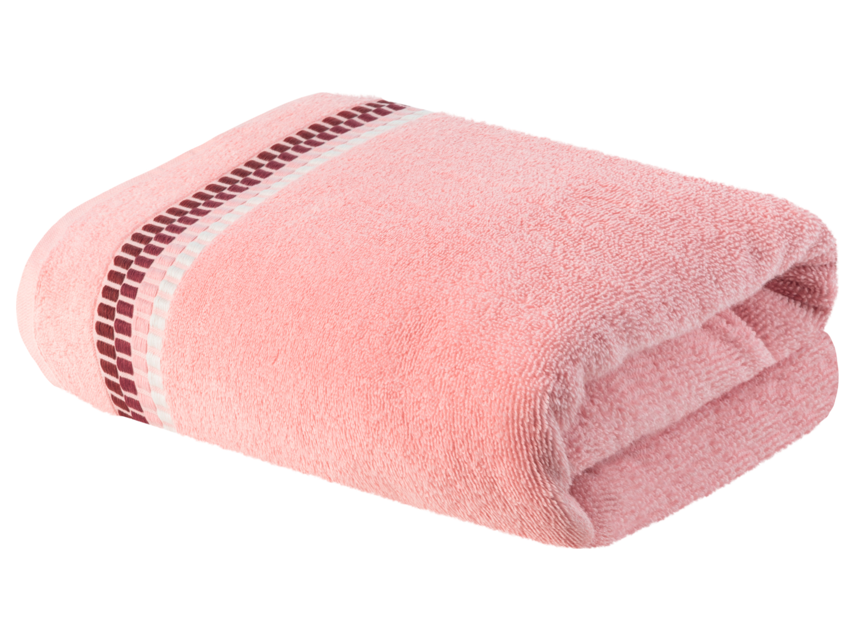 LIVARNO home Serviette de bain en éponge, 70 x 140 cm (rose)