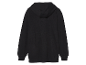 Un sweat-shirt à capuche noir, vue arrière.