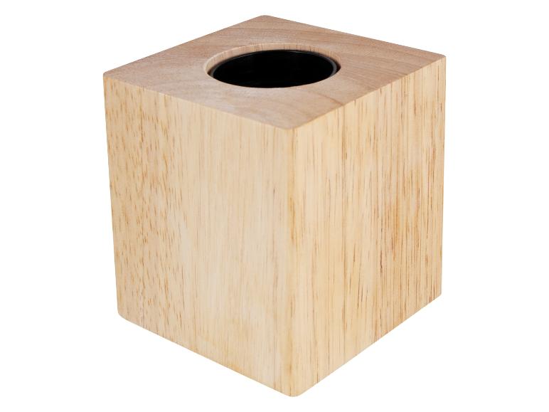 Boîte à mouchoirs en bois avec une ouverture ronde