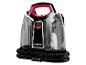 Nettoyeur portable Bissell Multiclean Spot & Stain pour tapis et tissus d'ameublement, noir et rouge.