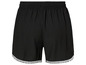 Shorts noirs avec ceinture élastique et bordure en dentelle.
