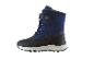 Bottes de neige enfant bleu marine avec motif bleu et semelle noire.