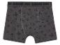 Boxers gris Minecraft : motifs Creeper et blocs pixelisés.
