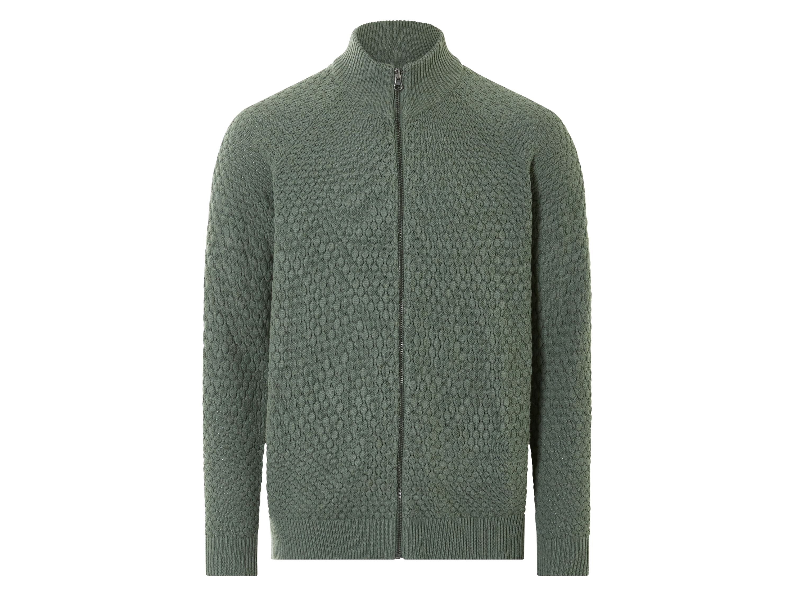 LIVERGY® Gilet zippé en maille homme (S, vert)