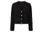 Gilet noir en tricot avec boutons.