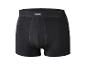 Caleçon boxer noir pour homme avec ceinture élastique et étiquette de marque.