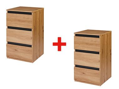 LIVARNO home Lot de 2 commodes Genève, imitation chêne