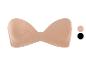 Soutien-gorge bandeau beige et noir.