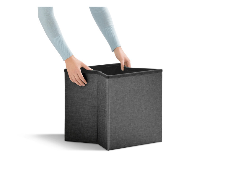 Aller en mode plein écran : LIVARNO home Pouf-coffre de rangement, 46 L - Image 7