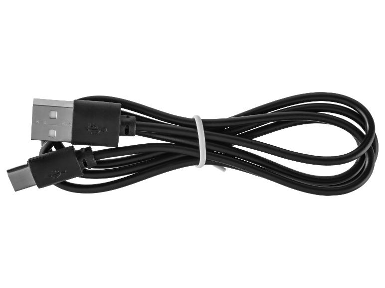 Câble USB-C vers USB noir.