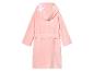 Une robe de chambre rose à capuche avec un motif d'étoile.