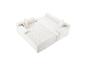 Canapé modulaire blanc en velours côtelé avec coussins