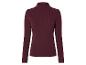 Un haut bordeaux à manches longues et col roulé côtelé.