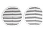 Deux chiffons ronds en microfibre pour un nettoyeur vapeur.