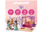 Jeu pour enfants avec une princesse, une chambre, une coiffeuse et un portant à vêtements.