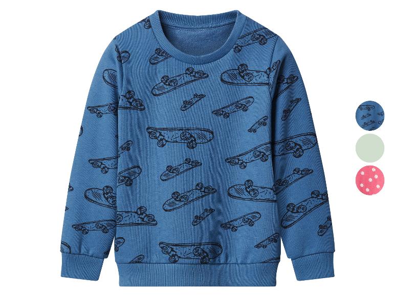 Sweat-shirt enfant bleu à motif skateboards