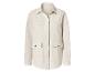 Veste en sergé beige clair pour femme avec poches plaquées