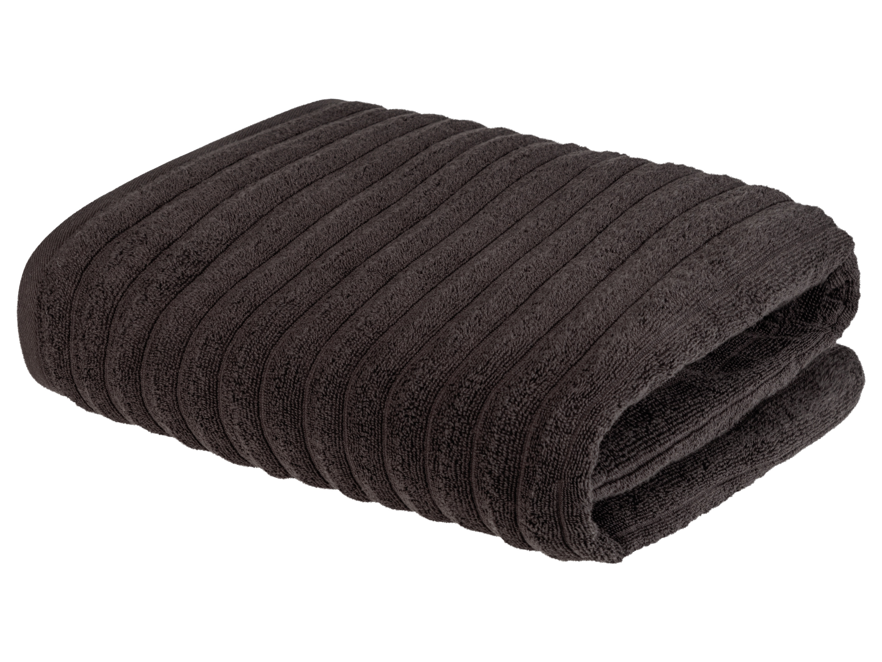 LIVARNO home Serviette de douche en éponge, 100 x 150 cm (noir)