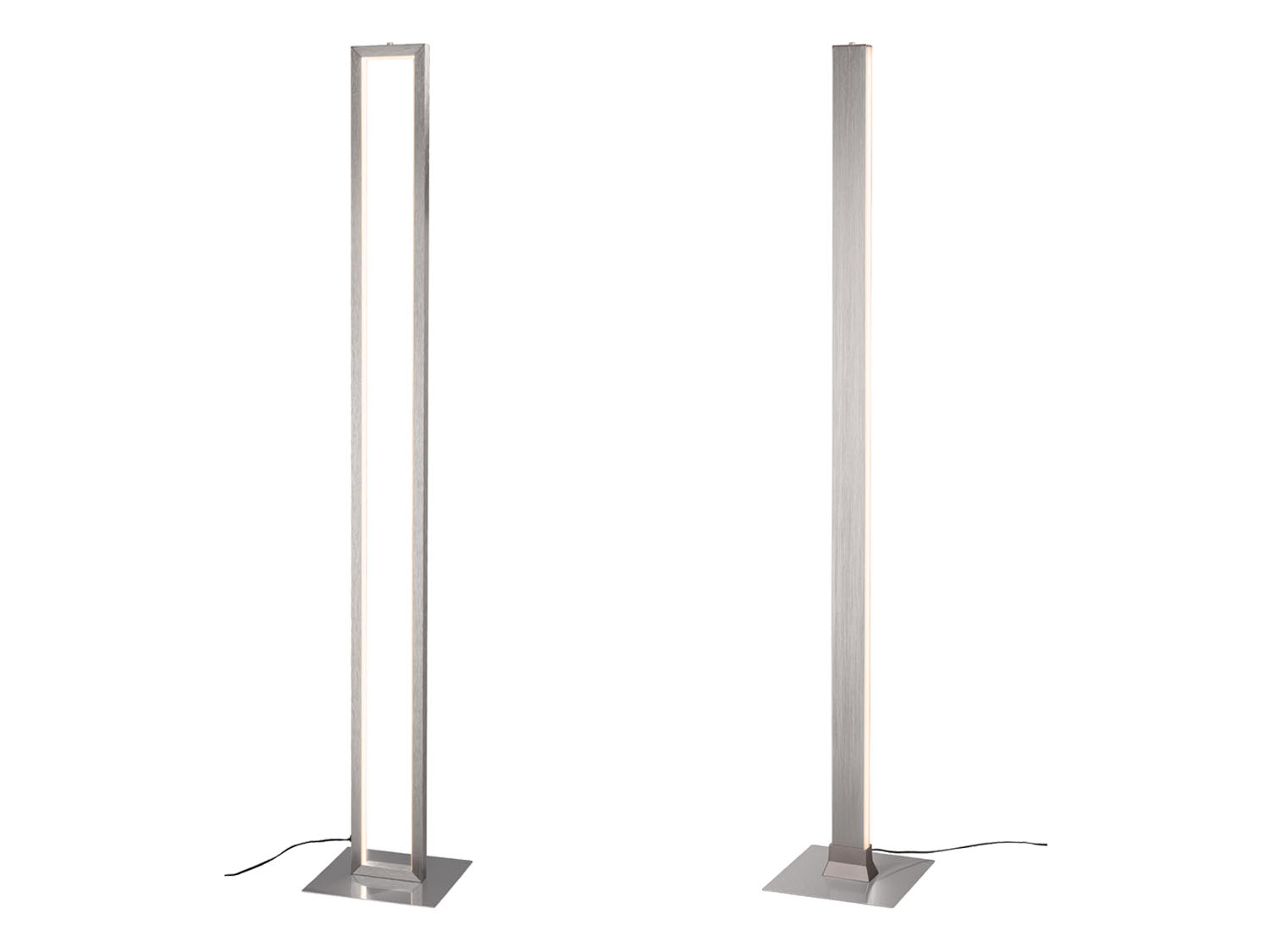 LIVARNO home Lampadaire LED aspect nickel mat
