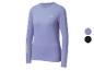 T-shirt à manches longues lilas avec le texte 'Break the Limits', de Crivit.