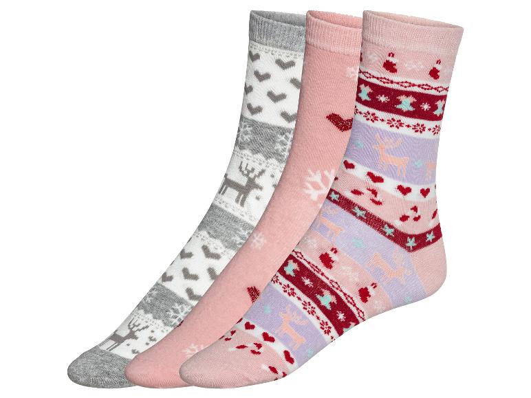 Lot de 3 paires de chaussettes motif Noël Femme