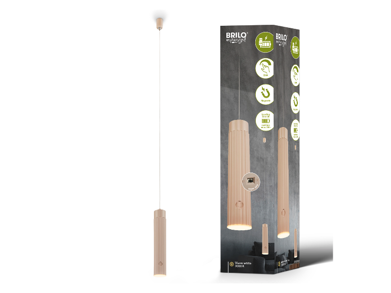 Suspension LED rechargeable BRILONER avec emballage