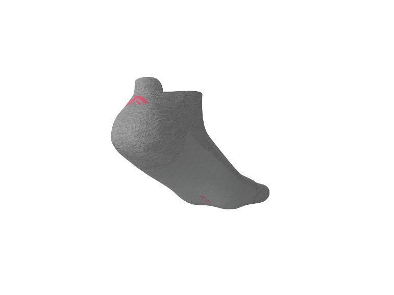 Chaussette de sport grise avec logo rose