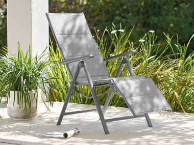 LIVARNO home Chaise de relaxation en aluminium Toronto, pliable, anthracite