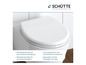 Abattant de toilette avec fermeture douce, siège enfant et marque Schütte.