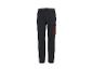 Pantalon de travail foncé avec détails rouges et poches cargo.