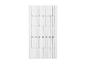 Radiateur panneau vertical blanc au design moderne, avec sections encastrées alternées.