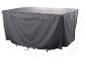 Housse rectangulaire gris foncé pour mobilier de jardin, dimensions 200x160x90cm.