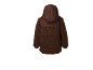 Veste polaire marron effet nounours avec capuche, vue de dos.