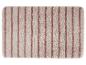Tapis de bain rectangulaire à rayures verticales beiges et roses