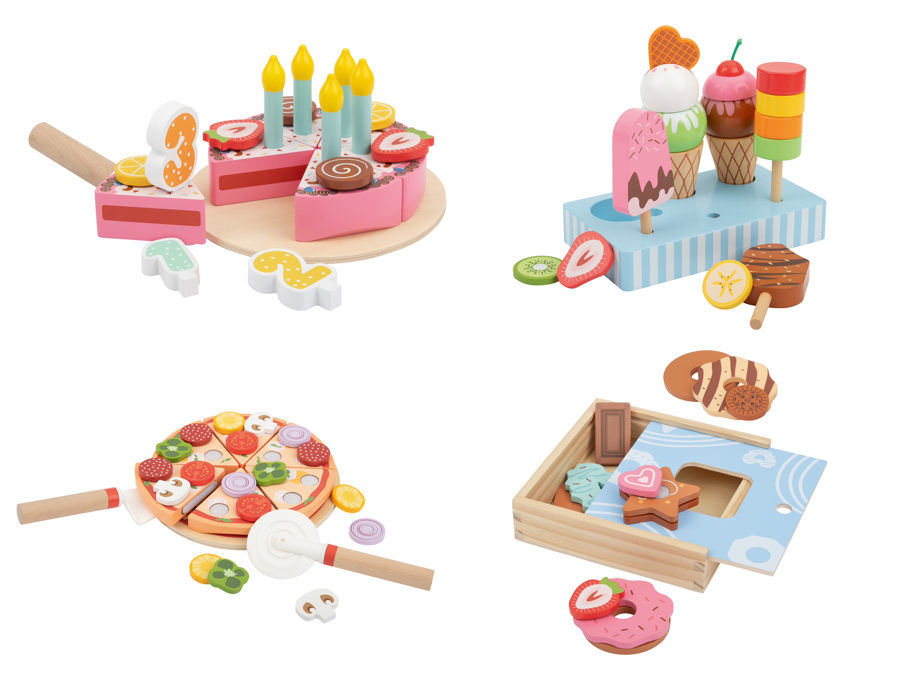 lupilu® Set d’aliments en bois