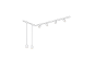 Système d'éclairage sur rail blanc BRILONER avec spots suspendus et orientables.