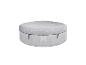 Spa gonflable rond avec couvercle gris clair et extérieur effet béton