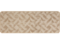 Tapis de couloir beige à motif géométrique aux nuances claires et foncées