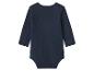 Body bébé bleu marine à manches longues, vue de dos.